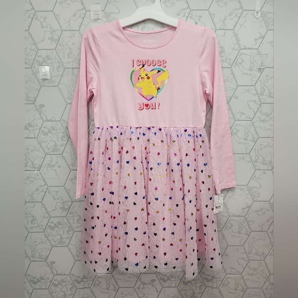 Nwt Valentine's Day Pokémon "I choose you" Pikachu Tulle Dress